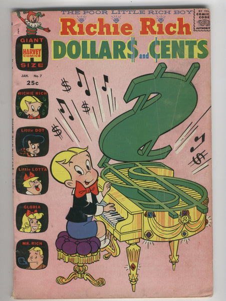 Richie Rich Dollars And Cents #7 Square Bound Silvere Age Classic VG