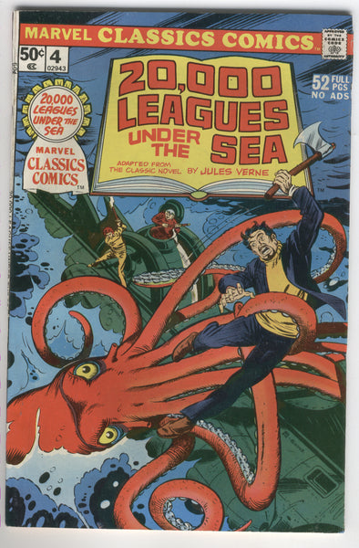 Marvel Classics Comics #4 Jules Verne 20,000 Leagues Under The Sea Bronze Age Classic FN