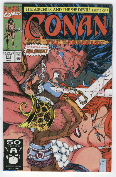 Conan The Barbarian #242 In Battle With Red Sonja VFNM