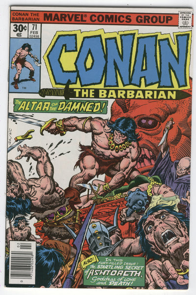 Conan The Barbarian #71 The Startling Secret! Bronze Age FVF