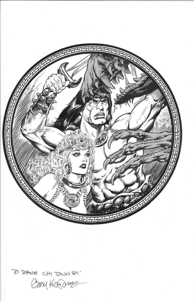 Conan The Barbarian Graphic Novel Original Artwork Gary Kwapisz Cover / Pinup HTF