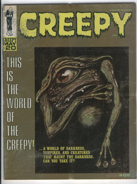 Creepy Magazine #20 A World Of Darkness... Silver Age Horror Classic VG