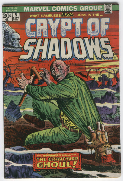 Crypt Of Shadows #5 The Graveyard Ghoul Bronze Age Horror VG