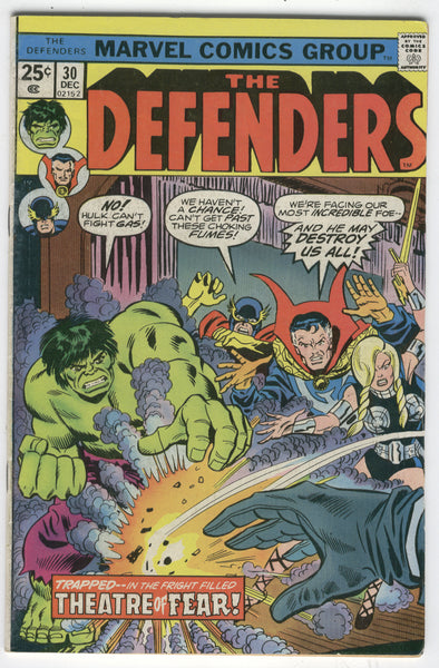 Defenders #30 Theatre Of Fear Bronze Age FN