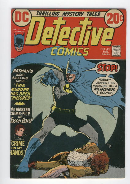 Detective Comics #431 This Murder Has Been Censored Bronze Age Batman Classic FN