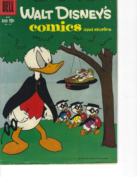Walt Disney's Comics And Stories #224 HTF Dell 10 Cent Cover VG-
