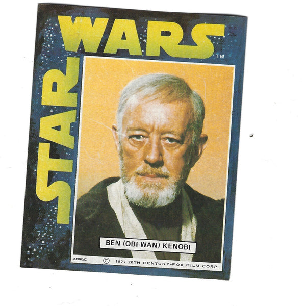Star Wars Vintage 1977 Adpac General Mills Cereal Promotional Sticker Set Ben (Obi-Wan) Kenobi HTF