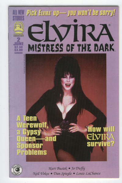 Elvira Mistress Of The Dark #2 How Will She Survive? Claypool Comics 1993 VGFN