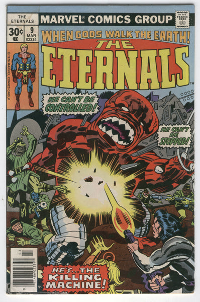 Eternals #9 The Killing Machine! Bronze Age Kirby Classic! VGFN