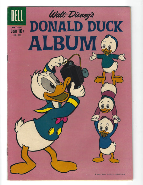 Four Color #995 Donald Duck Album HTF Golden Age Dell 10 Cent Cover FN+