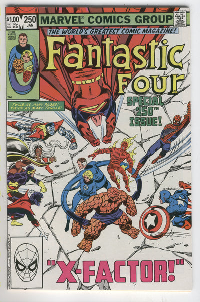 Fantastic Four #250 Byrne X-Men Art VFNM