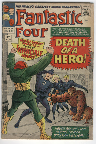 Fantastic Four #32 The Invincible Man Silver Age Kirby Key GVG