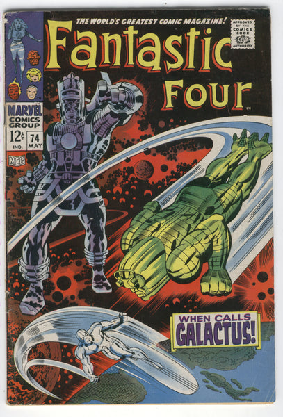Fantastic Four #74 When Calls Galactus! Silver Surfer Silver Age Kirby Key VG