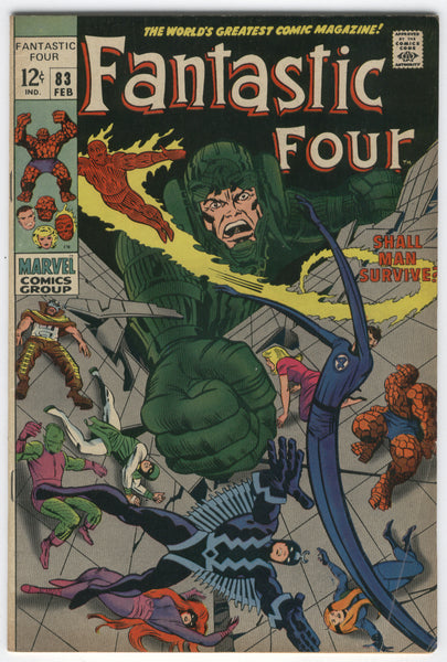 Fantastic Four #83 Shall Man Survive? Silver Age Kirby Classic Inhumans VGFN