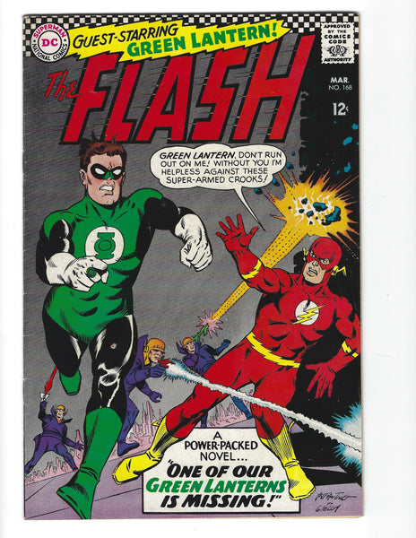 Flash #168 One Of Our Green Lantern's Is Missing! Silver Age FN