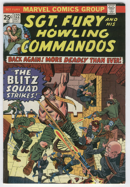 Sgt. Fury And His Howling Commandos #122 The Blitz Squad Strikes! Bronze Age FN