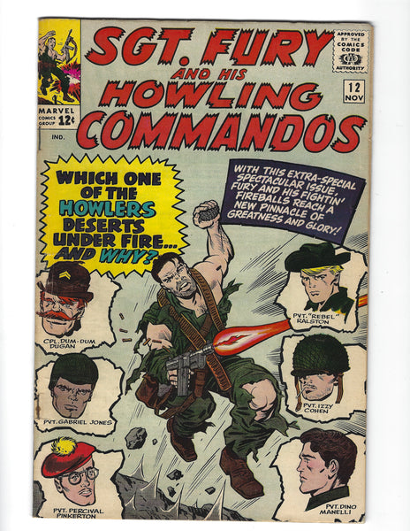 Sgt. Fury And His Howling Commandos #12 Silver Age Classic FN