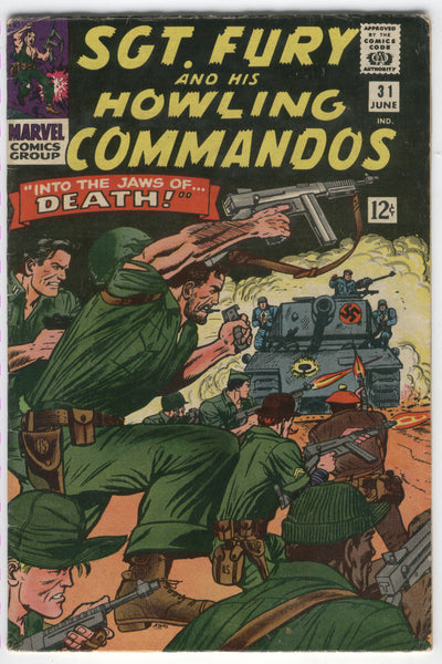 Sgt. Fury And His Howling Commandos #31 Into The Jaws Of Death! Silver Age VG