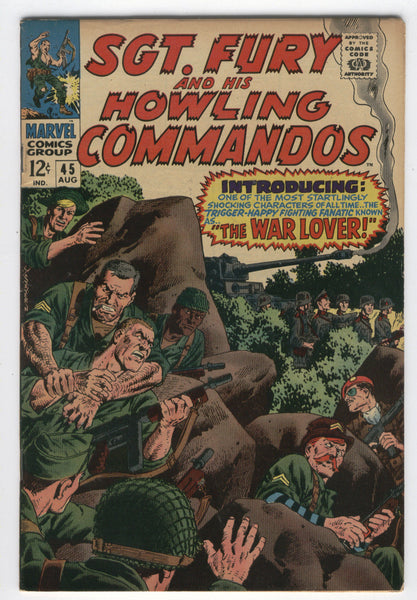 Sgt. Fury And His Howling Commandos #45 The War Lover! Silver Age Classic FN