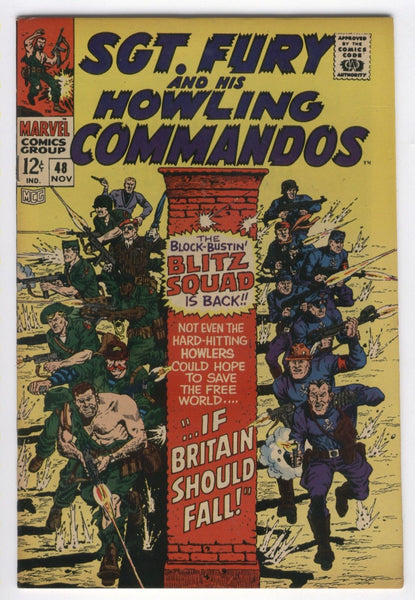 Sgt. Fury And His Howling Commandos #48 The Blitz Squad Is Back! Silver Age FNVF