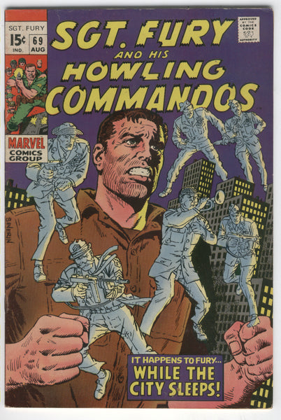 Sgt. Fury And His Howling Commandos #69 While The City Sleeps! Silver Age FN