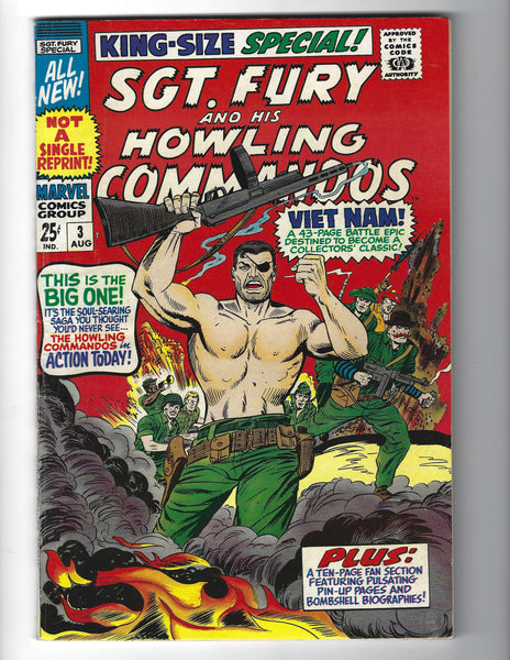 Sgt. Fury And His Howling Commandos Annual #3 Silver Age Giant FN