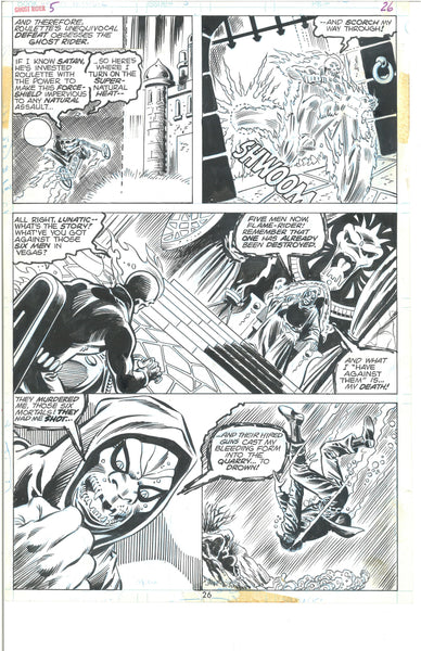 Ghost Rider #5 Page 26 Original Artwork Jim Mooney Bronze Age Panel Page!