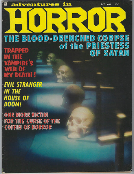 Adventures In Horror #2 The Priestess Of Satan! HTF Early Bronze Age Horror Mag! FVF