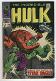 Incredible Hulk #106 Over The Earth... A Titan Rages Silver Age Classic VG