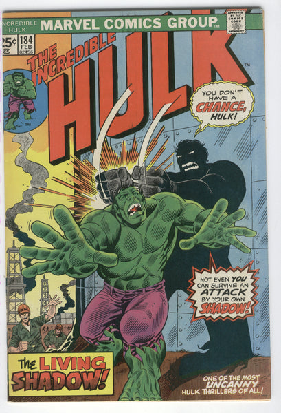 Incredible Hulk #184 The Living Shadow Bronze Age Classic FN