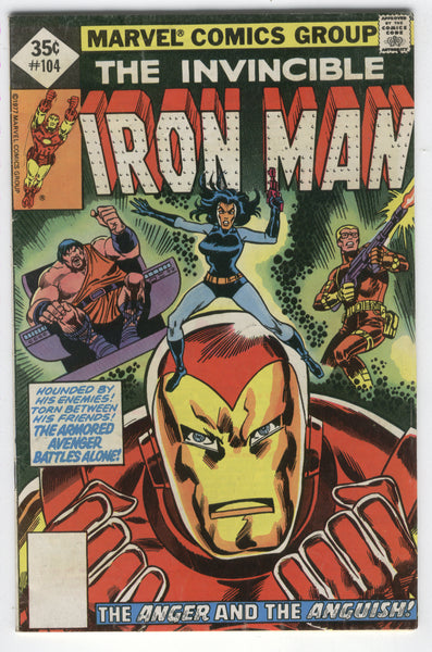 Iron Man #104 The Anger And The Anguish! Bronze Age Whitman Variant VG