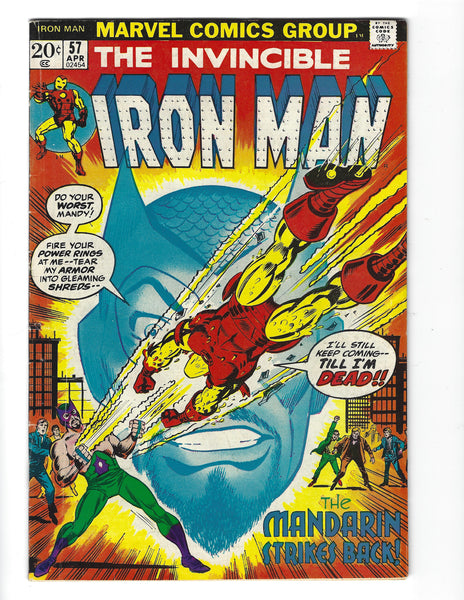 Iron Man #57 The Mandarin Strikes Back! Bronze Age VGFN