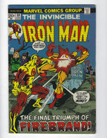 Iron Man #59 Firebrand's Final Triumph! Bronze Age VGFN