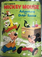 Walt Disney's Mickey Mouse Adventure In Outer Space  Big Little Book 1968 FN