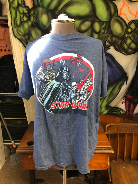 Retro Star Wars Darth Vader Bobba Fett T-shirt Excellent Used Condition