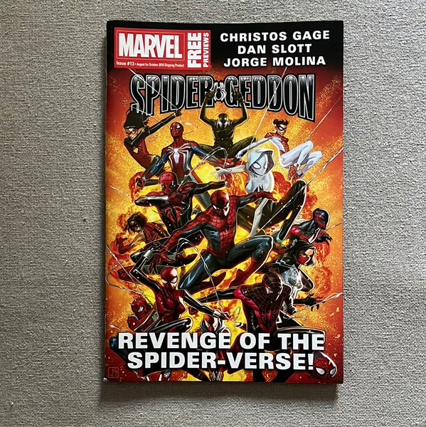 Marvel Previews #13 August 2018 Spider-Geddon VFNM