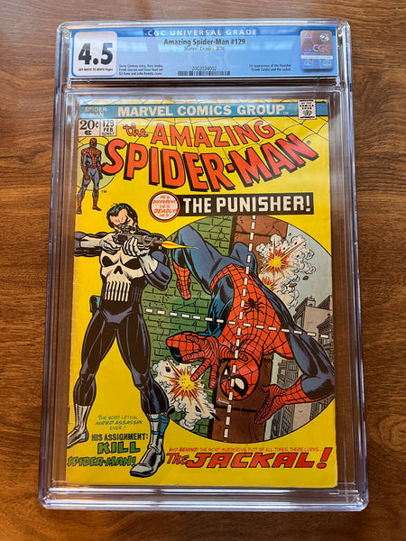 Amazing Spider-Man #129 CGC 4.5 OWW First Punisher! Bronze Age Key!