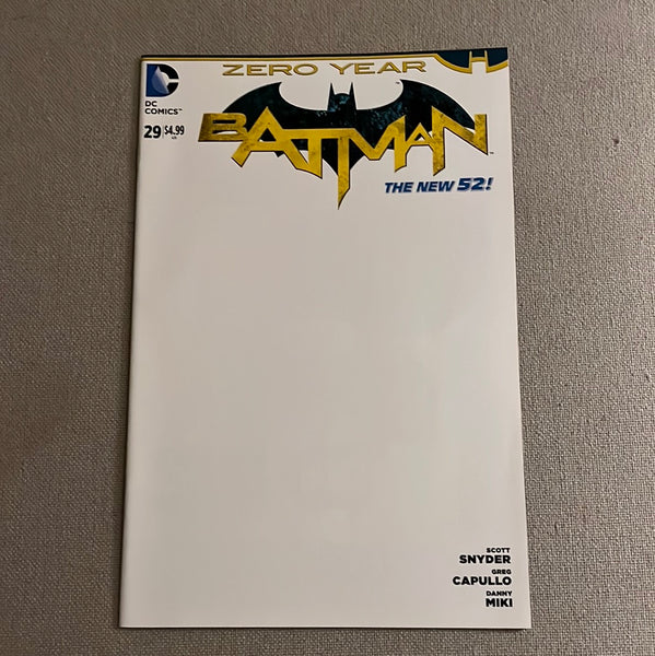 Batman #29 New 52 Blank Sketch Cover Variant VFNM