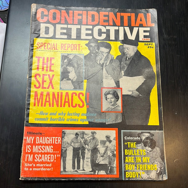 Confidential Detective Cases Magazine 1962 Sex Maniacs! VG
