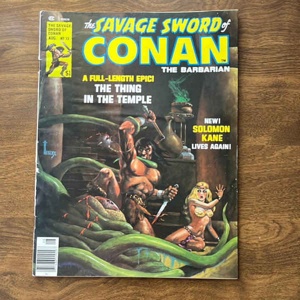 Savage Sword of Conan #13 Magazine Solomon Kane Bronze Age VG