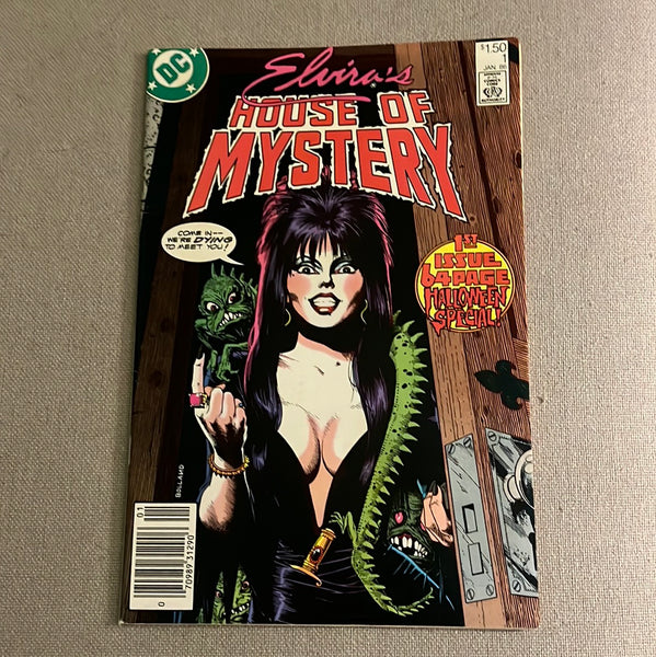 Elvira’s House Of Mystery #1 Giant Size Bolland Art HTF Newsstand Variant VF