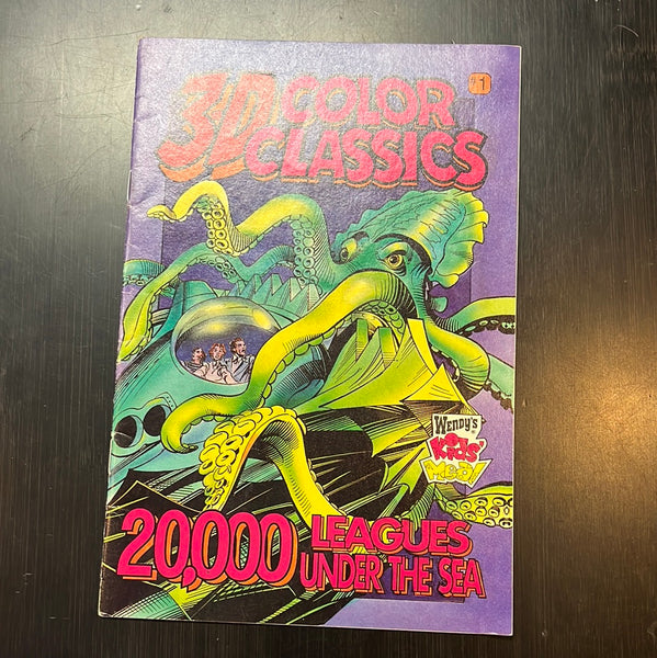 3-D Color Classics 20,000 Leagues Under The Sea Wendy’s Promo Mini Comic Neal Adams Art! HTF FN