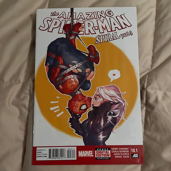 Amazing Spider-Man #18.1 Spiral Black Cat Kiss! VFNM
