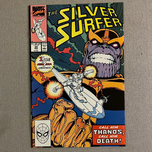 Silver Surfer #34 Call Him Thanos, Call Him Death! NM