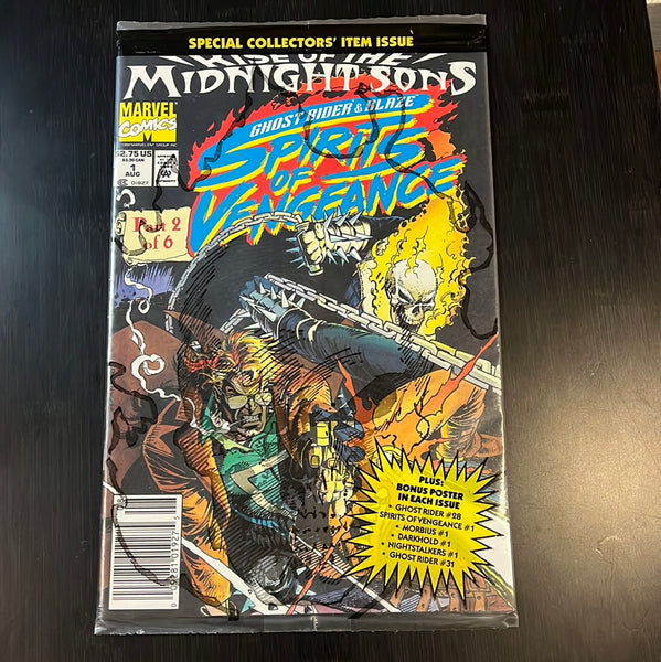 Ghost Rider & Blaze Spirits of Vengeance #1 Newsstand Variant Sealed VFNM