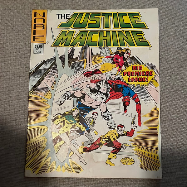 Justice Machine #1 Magazine Gustovich Byrne Art 1981 HTF VG