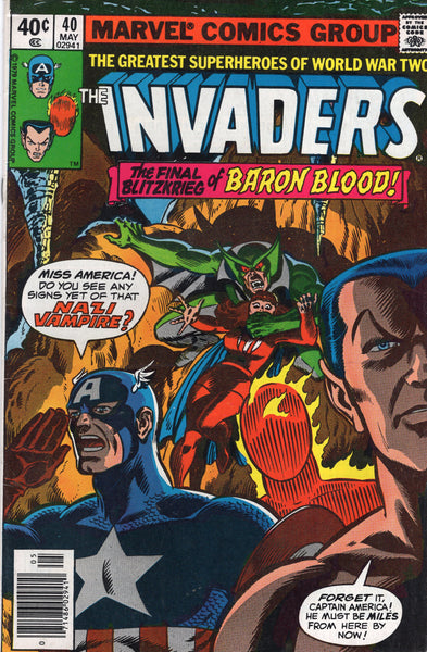 Invaders #40 Baron Blood! Bronze Age FN