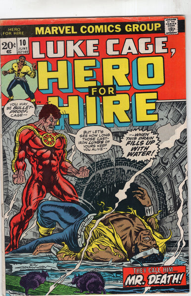 Hero For Hire #10 (Luke Cage) Mr. Death! Bronze Age VG