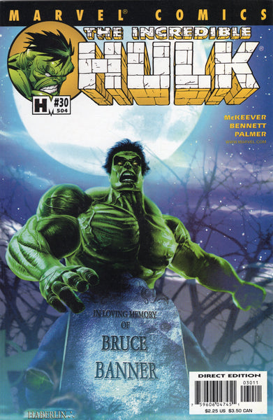 Incredible Hulk #30 In Memory of Bruce Banner NM-