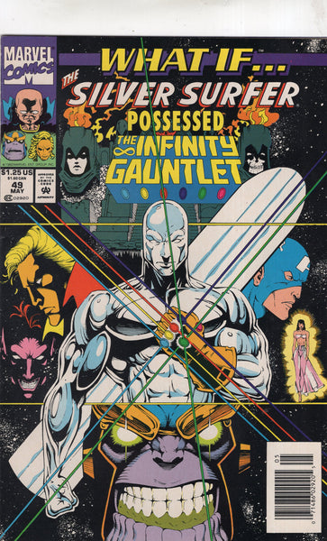 What If... #49 The Silver Surfer Possessed The Infinity Gauntlet! HTF News Stand Variant Modern Key FVF